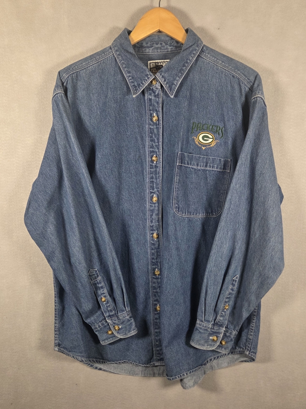 Lee Sport Green Bay Packers denim shirt (S576)